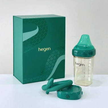 Bộ bình sữa Hegen Serpentine Treasures 240ml núm ti M 3-6 tháng, nắp trữ sữa và gặm nướu silicone - Giá chỉ 950.000 2