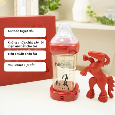 Bộ bình sữa Hegen Serpentine Treasures 240ml núm ti M 3-6 tháng, nắp trữ sữa và gặm nướu silicone - Giá chỉ 950.000 7