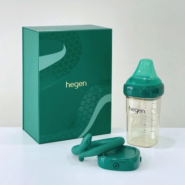 Bộ bình sữa Hegen Serpentine Treasures 240ml núm ti M 3-6 tháng, nắp trữ sữa và gặm nướu silicone - Giá chỉ 950.000 10