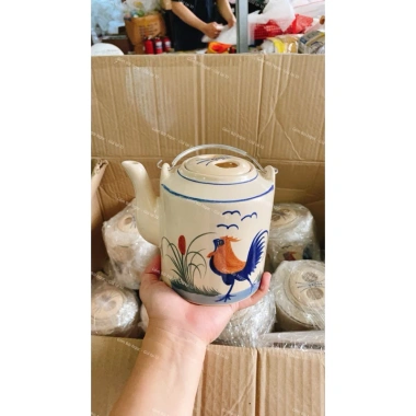 Bộ Bình Tích Gốm Xưa Con Gà kèm Dĩa Ly cao cấp Lái Thiêu - Giá ưu đãi 340k 5 Bộ Bình Tích Gốm Xưa Con Gà kèm Dĩa Ly cao cấp Lái Thiêu - Giá ưu đãi 340k 5