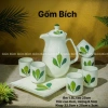 Bộ Bình Trà Sứ 1.5L Vẽ Tay Men Kem Bát Tràng - Có Khay, Ấm Pha Trà Gốm Sứ - Giá ưu đãi 230.000 VND 2