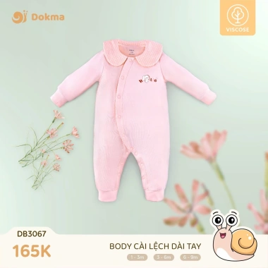 Bộ Body Cotton Dài Tay Cài Lệch Bé Dokma DB3.067/DB3.360 4,5‑9,5kg Giá 165.000đ 5