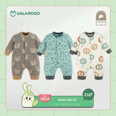 Bộ Body Dài Tay Uala cho Bé 3-10kg – Nhiều mẫu UR2.111-UR3.802, Giá 170.000 (giảm 40k) 4