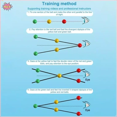 Bộ Brock String N và X Train Sports 3 Hạt - Cải Thiện Hội Tụ Mắt, Tăng Độ Chính Xác