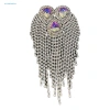 Bộ brooch epalettle đá kim cương giả tua rua lấp lánh sân khấu khiêu vũ giảm 23% 4