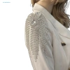 Bộ brooch epalettle đá kim cương giả tua rua lấp lánh sân khấu khiêu vũ giảm 23% 8