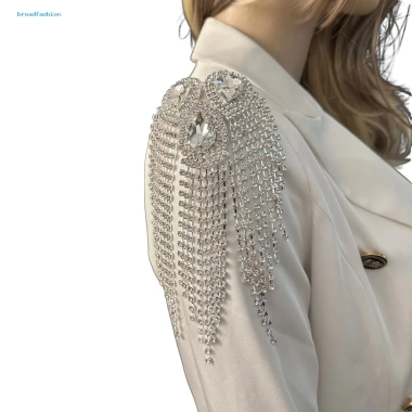 Bộ brooch epalettle đá kim cương giả tua rua lấp lánh sân khấu khiêu vũ giảm 23%