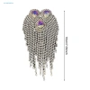 Bộ brooch epalettle đá kim cương giả tua rua lấp lánh sân khấu khiêu vũ giảm 23% 9