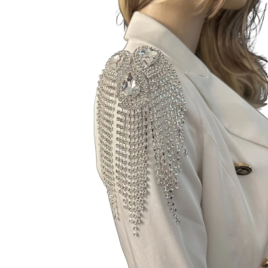 Bộ brooch epalettle đá kim cương giả tua rua lấp lánh sân khấu khiêu vũ giảm 23%