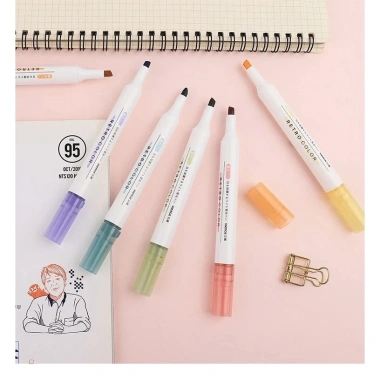 Bộ Bút Dạ Quang 6 Màu Highlight Pastel - Tiện Dụng, Bút Đánh Dấu & Nhớ, Giá 15k