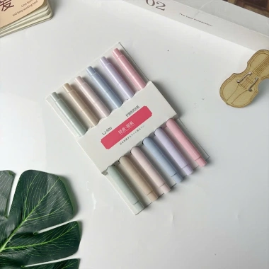 Bộ bút dạ quang 6 màu WENDOW - ống tròn, highlight ghi chú, giảm giá 25.900 VNĐ 7