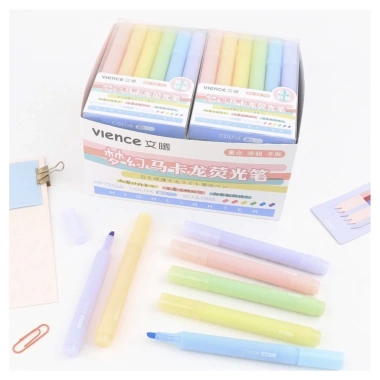 Bộ bút dạ quang Lalunavn 6 màu - Highlight ghi nhớ, đánh dấu, chỉ 39.000đ