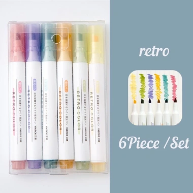 Bộ bút dạ quang Lalunavn 6 màu - Highlight ghi nhớ, đánh dấu, chỉ 39.000đ