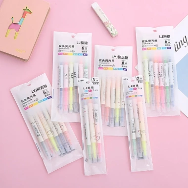 Bộ Bút Đánh Dấu Highlight Hai Đầu Nhiều Màu - Ghi Chú, Note, Giá Ưu Đãi 11.723₫