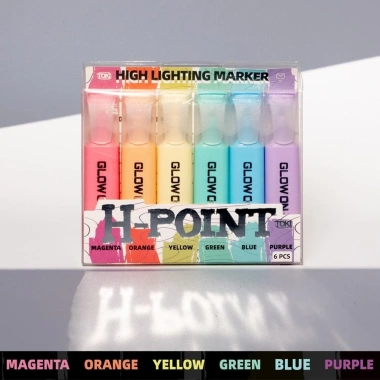 Bộ bút highlight 4/6/8 màu siêu sáng - Bút marker ghi chú học tập, giảm còn 22.000₫ 6