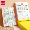 Bộ bút highlight Deli kèm sticker pastel Đánh dấu màu, ưu đãi 39k cho học sinh sinh viên