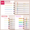 Bộ bút highlight Deli kèm sticker pastel Đánh dấu màu, ưu đãi 39k cho học sinh sinh viên 6