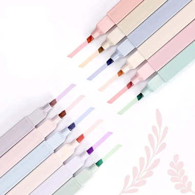 Bộ bút highlight màu Morandi ghi chú, viết mịn, bền, giảm giá 22% chỉ 38.178₫ 2