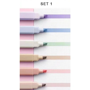 Bộ bút highlight màu Morandi ghi chú, viết mịn, bền, giảm giá 22% chỉ 38.178₫ 8