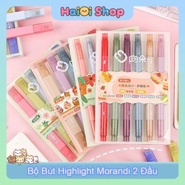 Bộ Bút Highlight Morandi 2 Đầu 6 Màu - Mực Không Độc, Bảo Vệ Mắt, Giá 18.899₫ Bộ Bút Highlight Morandi 2 Đầu 6 Màu - Mực Không Độc, Bảo Vệ Mắt, Giá 18.899₫