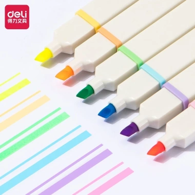 Bộ Bút Highlight Pastel S741-742-743 kèm Sticker Trang Trí Deli Dạ Quang Giá 53.900₫ 10
