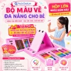 Bộ Bút Màu 208 Món kèm Bảng Vẽ, Giấy 300gsm - Hộp Vali Mỹ Thuật Bé - Quà Tết Sinh Nhật