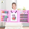 Bộ Bút Màu 208 Món kèm Bảng Vẽ, Giấy 300gsm - Hộp Vali Mỹ Thuật Bé - Quà Tết Sinh Nhật 3