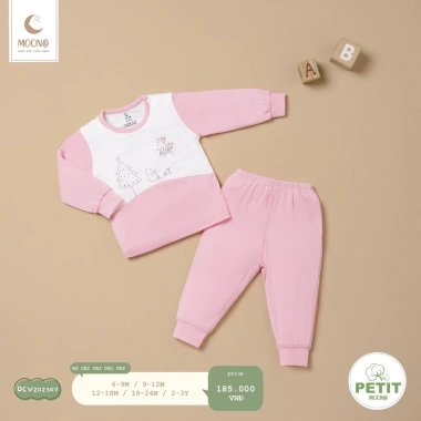 Bộ Cài Vai Dài Tay Hoạ Tiết Hoạt Hình Đáng Yêu Cho Bé MOON - Chính Hãng, Giá 185k