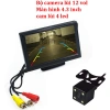 Bộ camera lùi ô tô 4.3 inch - 4 đèn LED, điện 12V, giá ưu đãi 345.000 VND
