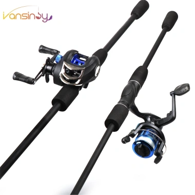 Bộ Cần Câu Carbon 1.65-2.1m + Guồng Quay - Siêu Bền, Giá Ưu Đãi 103k