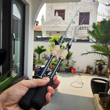 Bộ cần câu lure HẮC MÃ mới kèm DEKIO AC2.000, full phụ kiện lóc tra chuối - 99.999₫ 7