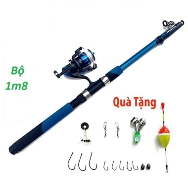 Bộ cần câu máy Shimano kèm dây câu, lưỡi câu, phụ kiện đầy đủ - Giá chỉ 26.000₫