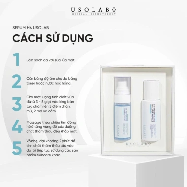 Bộ Cấp Ẩm Usolab Set HA Ampoule + HA Mist - Dưỡng ẩm sâu, giảm giá 20 chỉ 946k 5