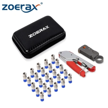 Bộ cáp Coax 3 trong 1 ZoeRax - 20 đầu nối RG6 F, điều chỉnh RG59/6/11/7, giá ưu đãi 258.499 VND 2