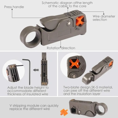 Bộ cáp Coax 3 trong 1 ZoeRax - 20 đầu nối RG6 F, điều chỉnh RG59/6/11/7, giá ưu đãi 258.499 VND 6