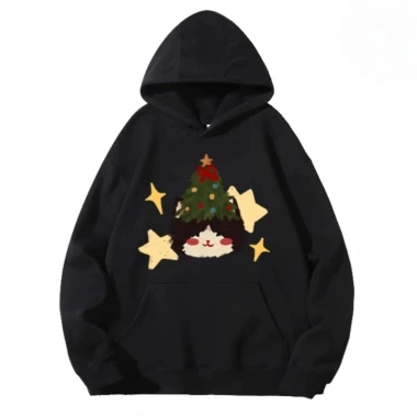 Bộ cặp đôi hoodie Giáng sinh 2.025 - Áo thun hoạt hình mèo con, rộng rãi, cỡ M-8XL, giảm còn 117.720₫ 9
