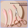 Bộ cắt tỉa lông mày chuyên nghiệp lược kéo + lưỡi dao cạo chải 2 chiếc giảm 20%