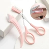 Bộ cắt tỉa lông mày chuyên nghiệp lược kéo + lưỡi dao cạo chải 2 chiếc giảm 20% 2