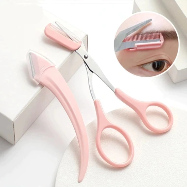 Bộ cắt tỉa lông mày chuyên nghiệp lược kéo + lưỡi dao cạo chải 2 chiếc giảm 20% 2 Bộ cắt tỉa lông mày chuyên nghiệp lược kéo + lưỡi dao cạo chải 2 chiếc giảm 20% 2