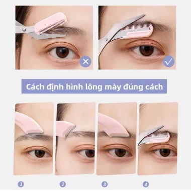 Bộ cắt tỉa lông mày chuyên nghiệp lược kéo + lưỡi dao cạo chải 2 chiếc giảm 20% 5 Bộ cắt tỉa lông mày chuyên nghiệp lược kéo + lưỡi dao cạo chải 2 chiếc giảm 20% 5