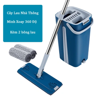 Bộ cây lau nhà 360 độ tự vắt cao cấp, chổi lau và bông lau kèm, giá 149.000 VND 10