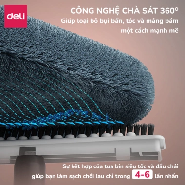 Bộ Cây Lau Nhà Deli, Chổi Xoay 360°, 2 ngăn, bông lau, giá ưu đãi 399.000 VND 3