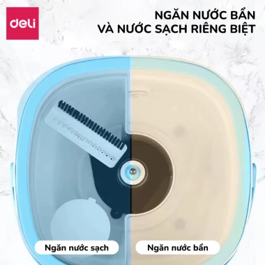 Bộ Cây Lau Nhà Deli, Chổi Xoay 360°, 2 ngăn, bông lau, giá ưu đãi 399.000 VND 9