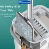 Bộ cây lau nhà thông minh tự vắt, thùng xoay 360, kèm bông lau hút sạch, nút xả tiện lợi giảm giá 5
