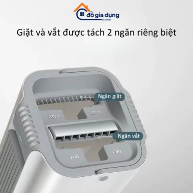 Bộ Cây Lau Nhà Tự Vắt D6 Thông Minh - Cán Dài, Xoay 360 độ, Tách Nước Bẩn, Kèm 2 Bông Lau - Giá ưu đãi 206.080 VND
