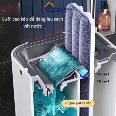 Bộ Cây Lau Nhà Tự Vắt D6 Thông Minh - Cán Dài, Xoay 360 độ, Tách Nước Bẩn, Kèm 2 Bông Lau - Giá ưu đãi 206.080 VND 8 Bộ Cây Lau Nhà Tự Vắt D6 Thông Minh - Cán Dài, Xoay 360 độ, Tách Nước Bẩn, Kèm 2 Bông Lau - Giá ưu đãi 206.080 VND 8