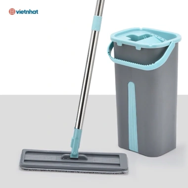 Bộ Cây Lau Nhà Tự Vắt Việt Nhật 9.560 - Chổi Lau 360 độ Đầu Xoay Linh Hoạt 8