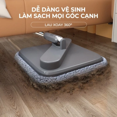 Bộ cây lau nhà ZOLELE 360 độ tự vắt 2 ngăn tách nước bẩn M16 trắng kem - Phiên bản giới hạn, giảm còn 429.000₫
