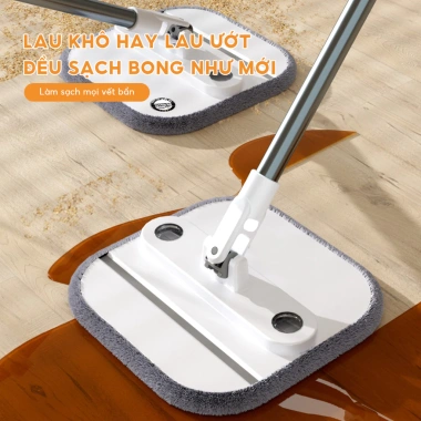 Bộ cây lau nhà ZOLELE 360 độ tự vắt 2 ngăn tách nước bẩn M20 - Lau sạch mọi góc ngách, giá chỉ 439.000đ