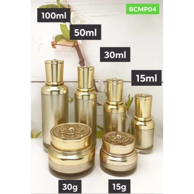 Bộ chai lọ kem dạng lỏng Thỏ Lab cao cấp 15ml-100ml lotion, kem nền, kem dưỡng sang trọng 6